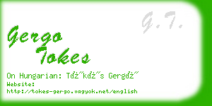gergo tokes business card